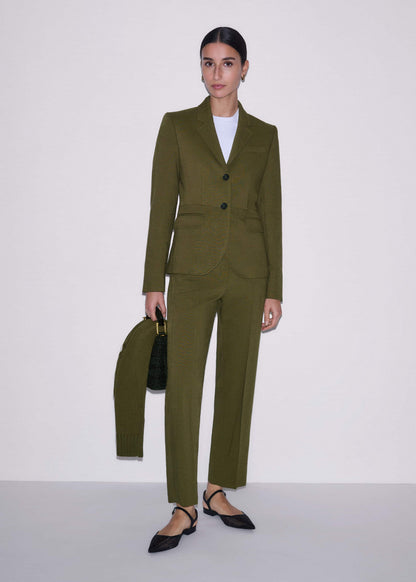 Olive Green Slim Crop Pant | ME+EM Clothing