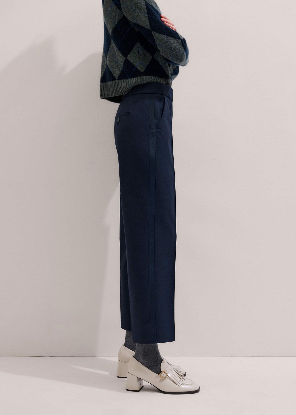 Navy Slim Crop Forever Pant | Pants | ME+EM Clothing