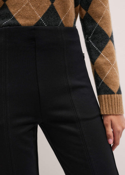 Black Travel Tailoring Pull On Slim Crop Pant | ME+EM Clothing