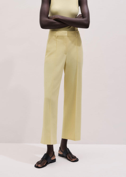 Yellow Tailored Straight Crop Pant | ME+EM Clothing