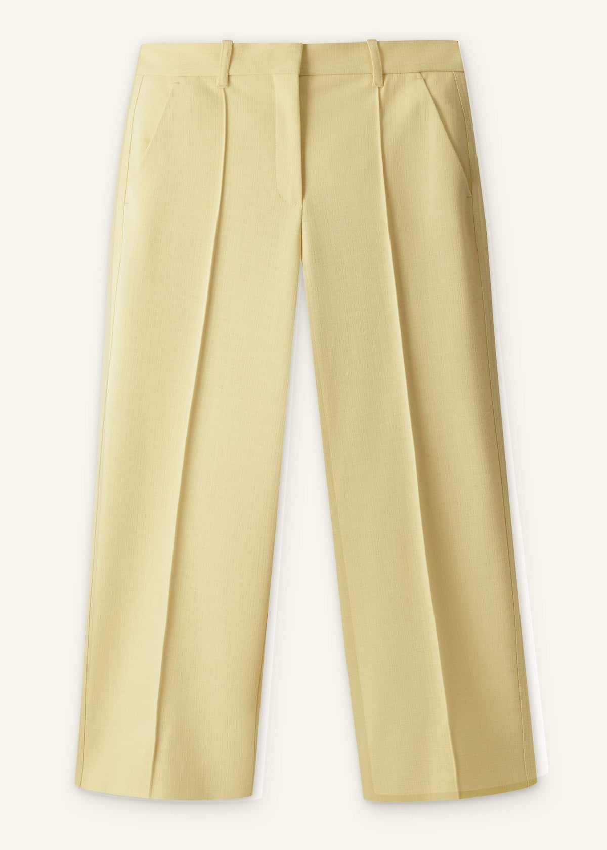 Yellow Tailored Straight Crop Pant | ME+EM Clothing
