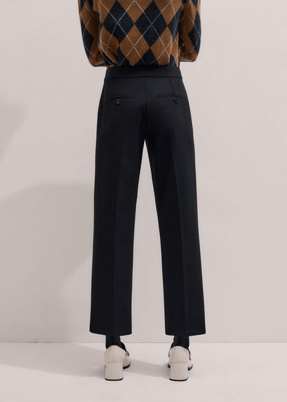 Black Slim Crop Tux Pant | Pants | ME+EM Clothing