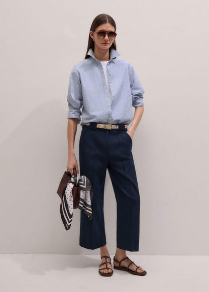 Navy Straight Crop Pant | ME+EM Clothing