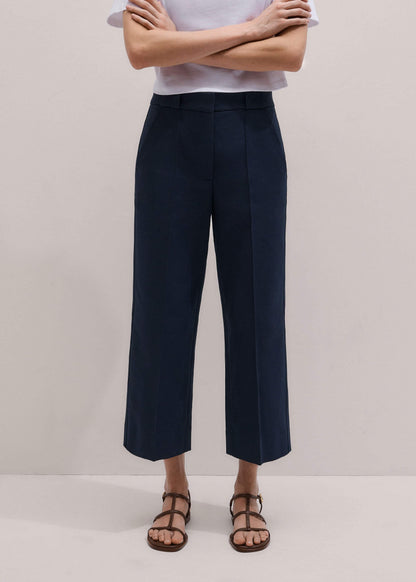 Navy Straight Crop Pant | ME+EM Clothing