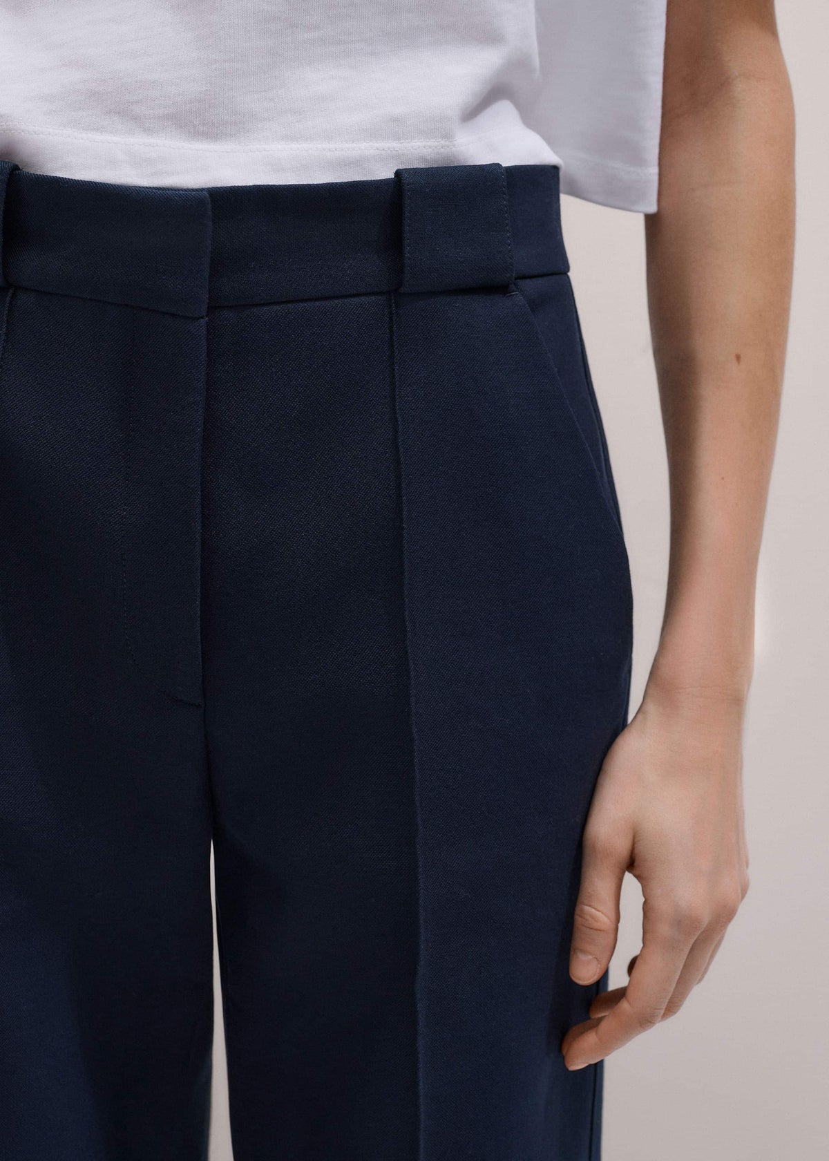Navy Straight Crop Pant | ME+EM Clothing