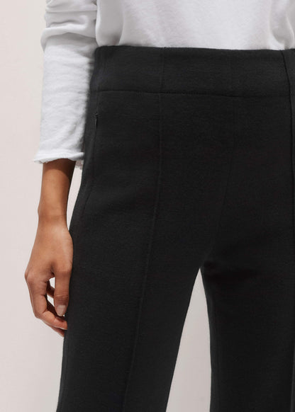 Black Wool-Blend Travel Tailoring Slim Crop Pant | ME+EM Clothing