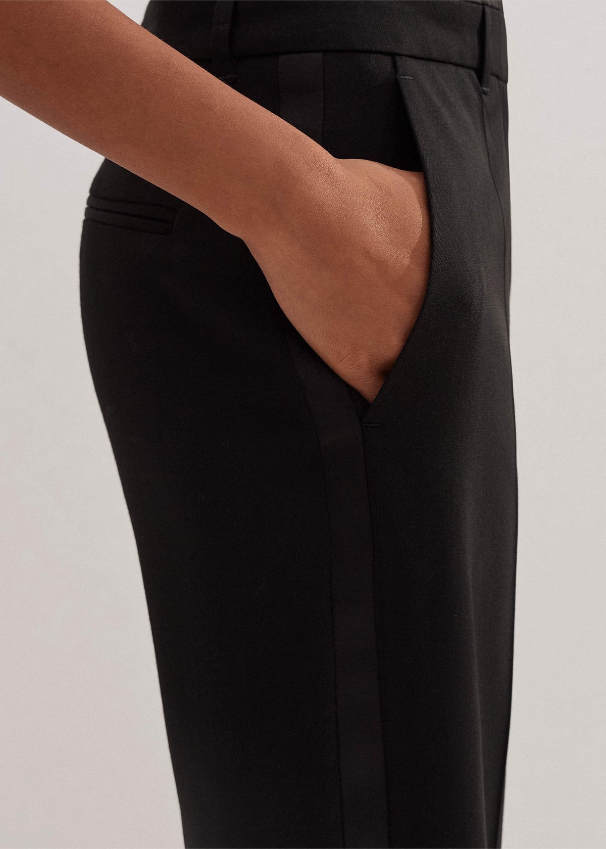 Black Slim Crop Forever Tux Pant | Woven Pants | ME+EM Clothing