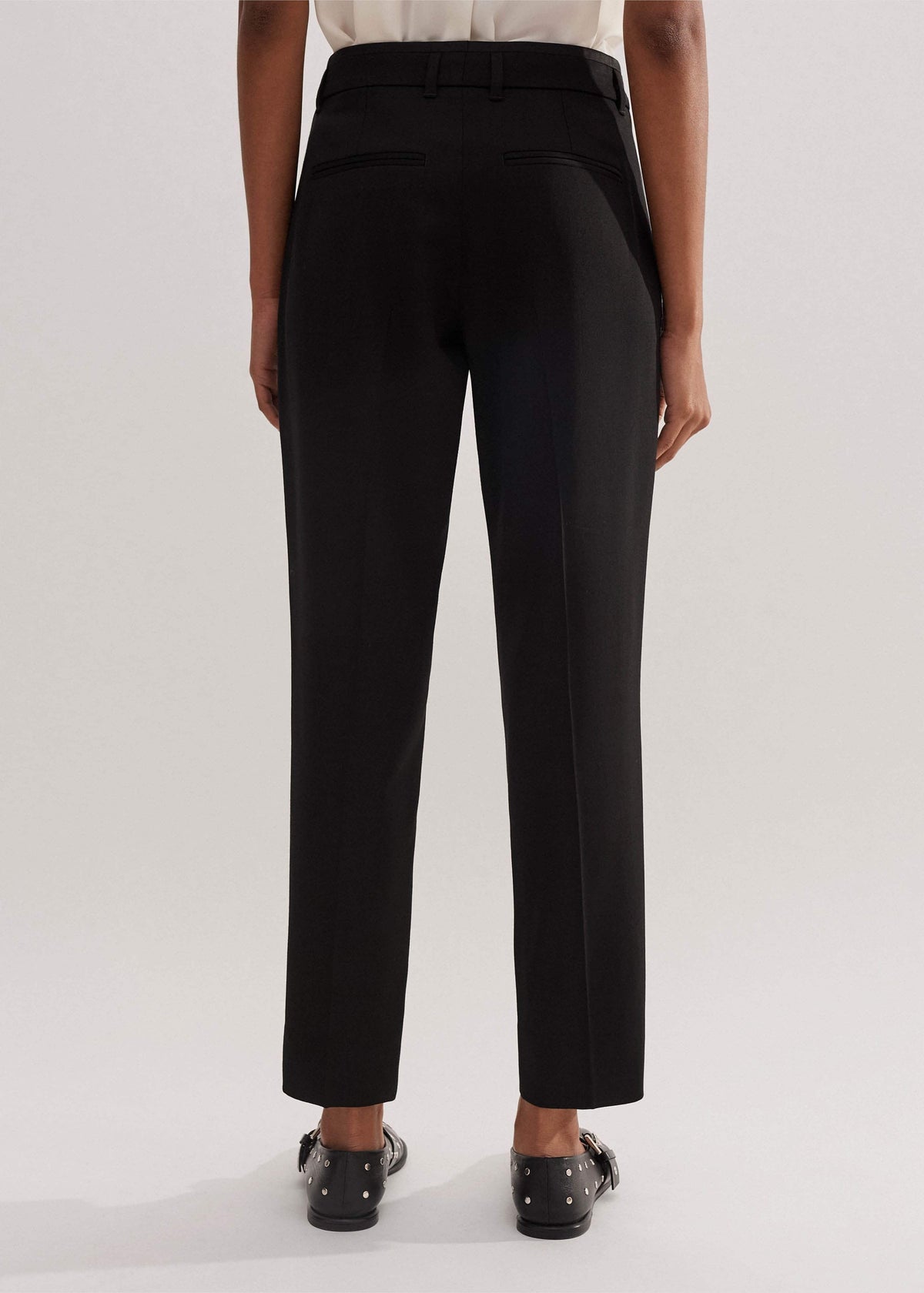 Black Slim Crop Forever Tux Pant | Woven Pants | ME+EM Clothing