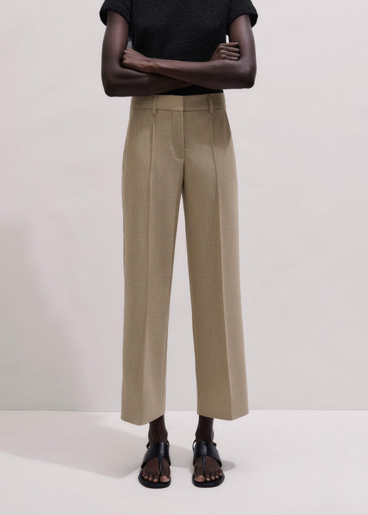 Sand Tailored Straight Crop Pant | ME+EM Clothing