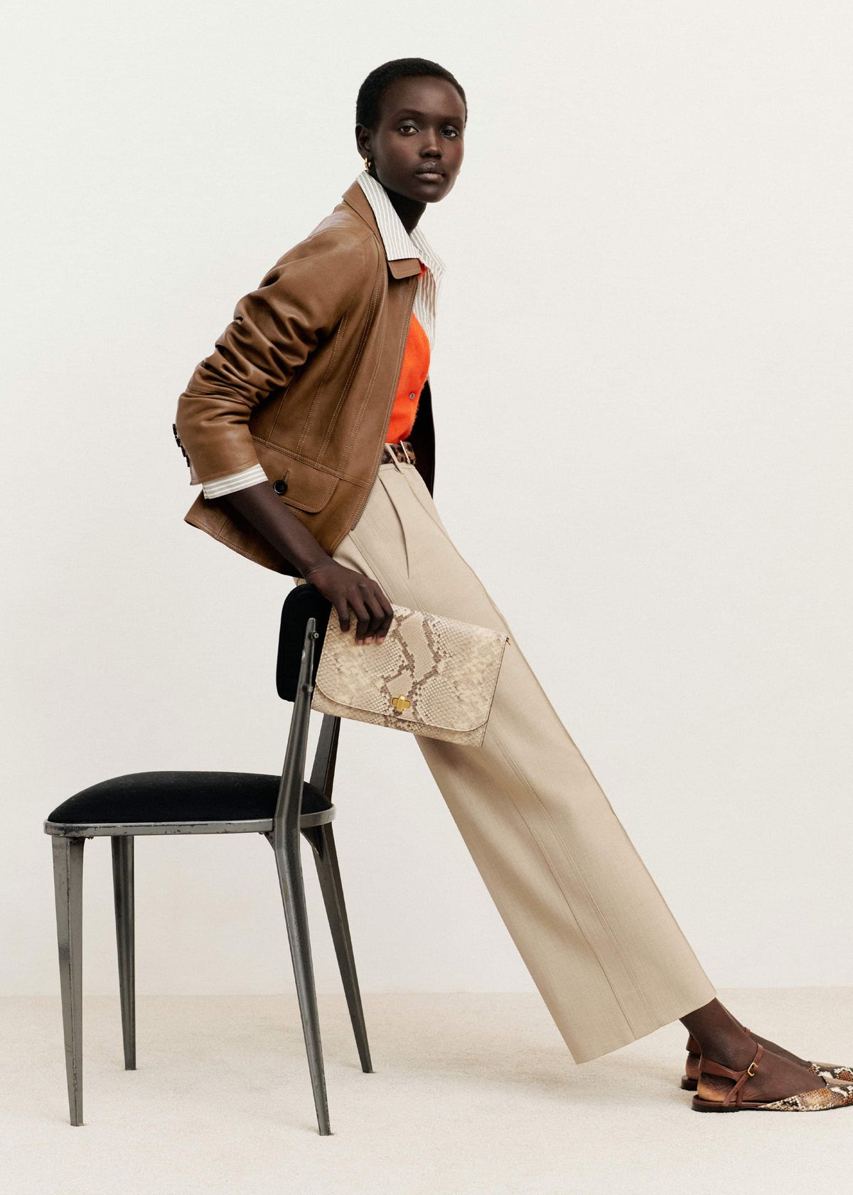 Sand Tailored Straight Crop Pant | ME+EM Clothing
