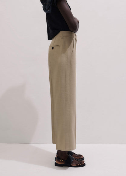 Sand Tailored Straight Crop Pant | ME+EM Clothing