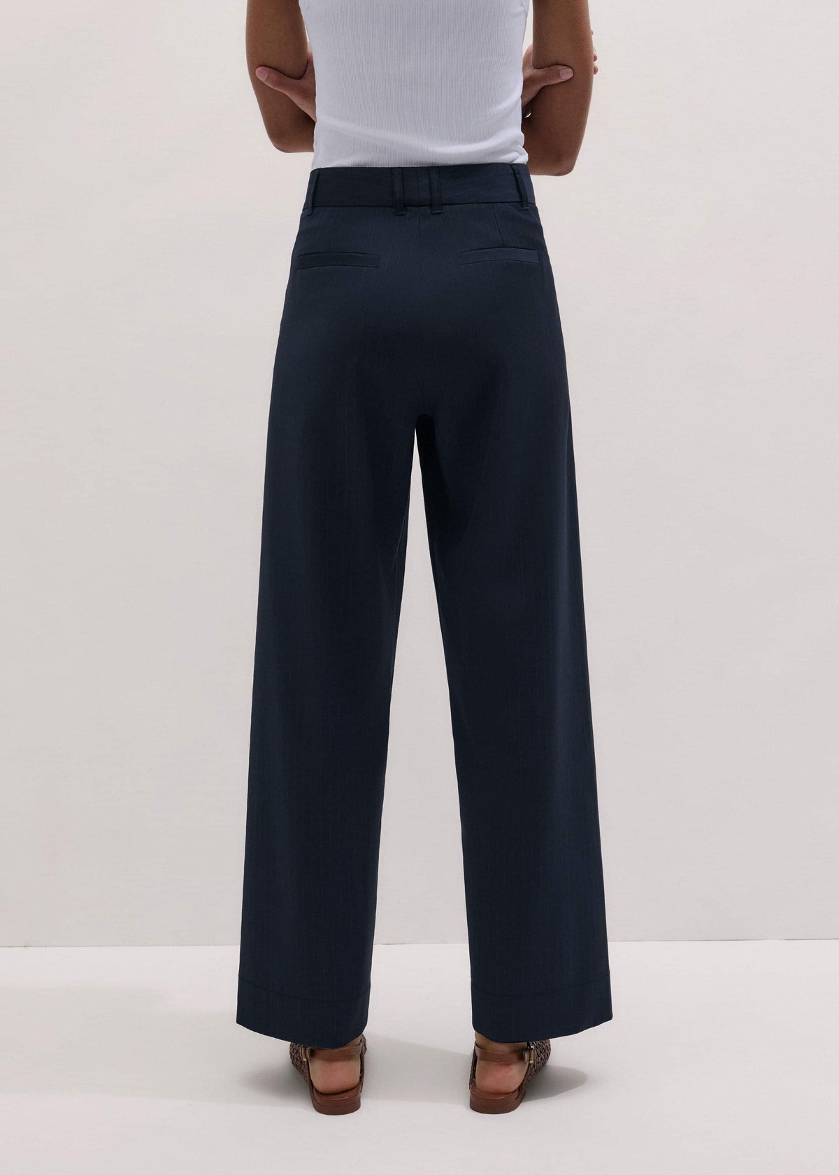 Navy Pinstripe Clever Pant | ME+EM Clothing