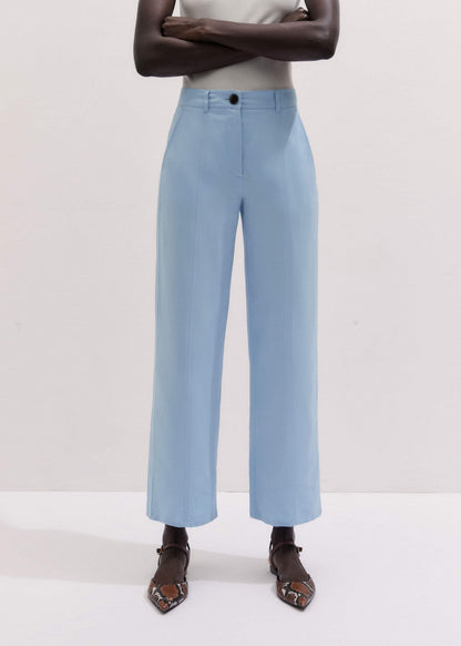 Blue Straight Crop Pant | ME+EM Clothing