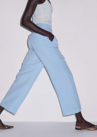 Blue Straight Crop Pant | ME+EM Clothing