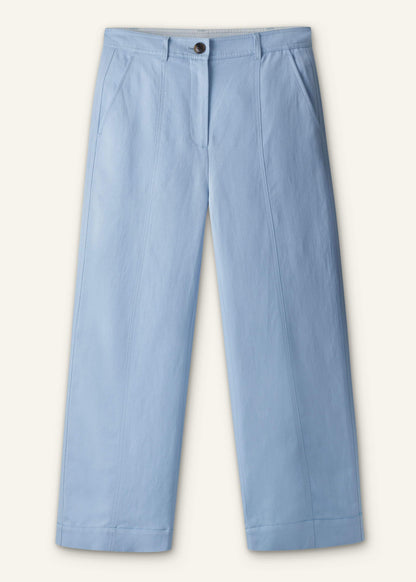 Blue Straight Crop Pant | ME+EM Clothing