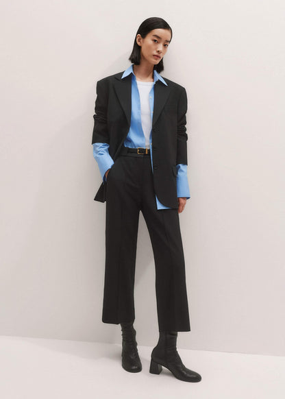 Black Straight Crop Pant | ME+EM Clothing