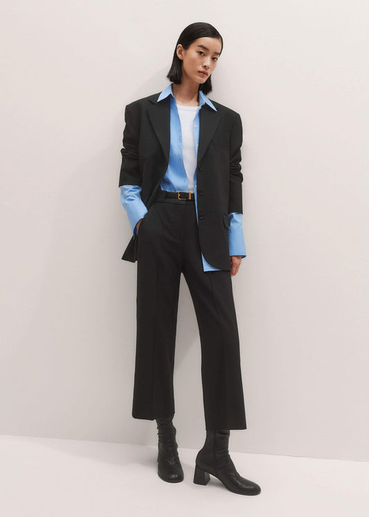 Black Straight Crop Pant | ME+EM Clothing