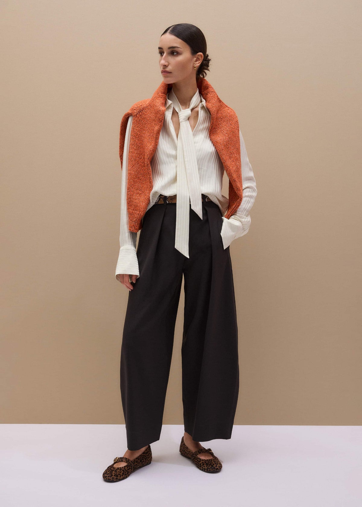Brown Barrel-Leg Pant | ME+EM Clothing