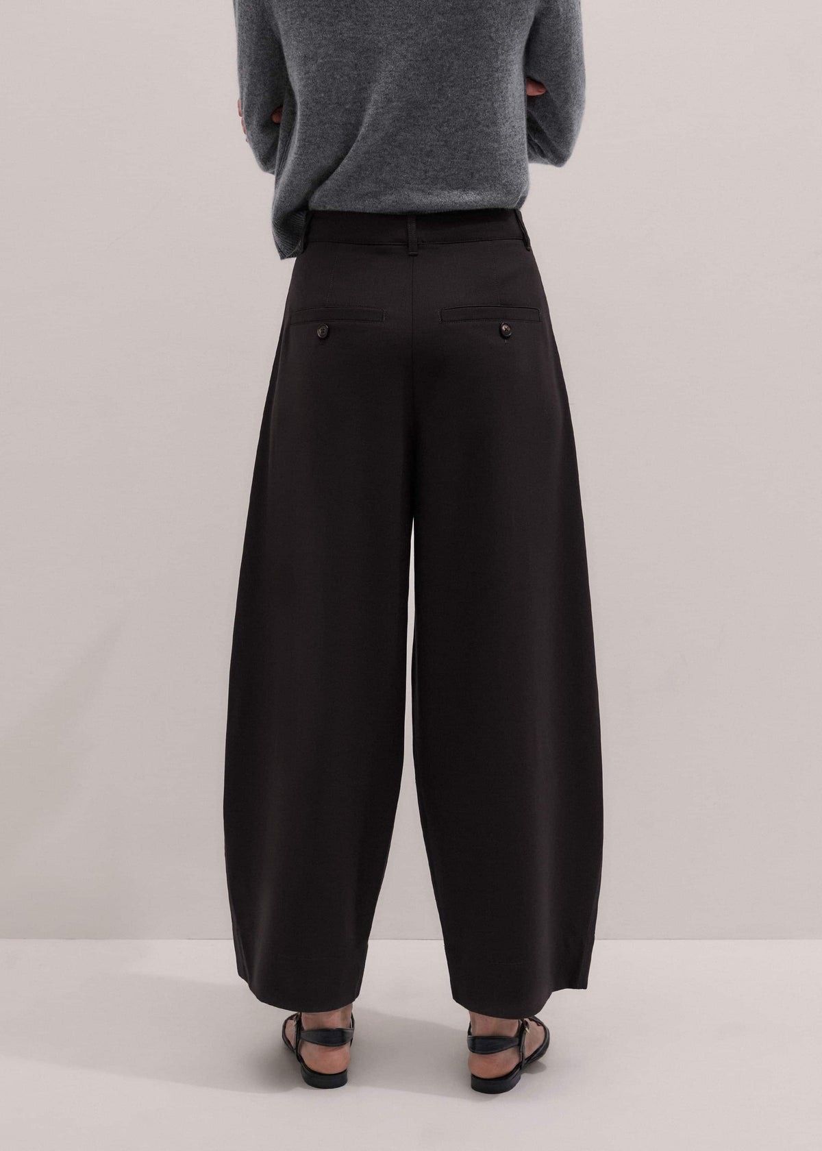 Brown Barrel-Leg Pant | ME+EM Clothing