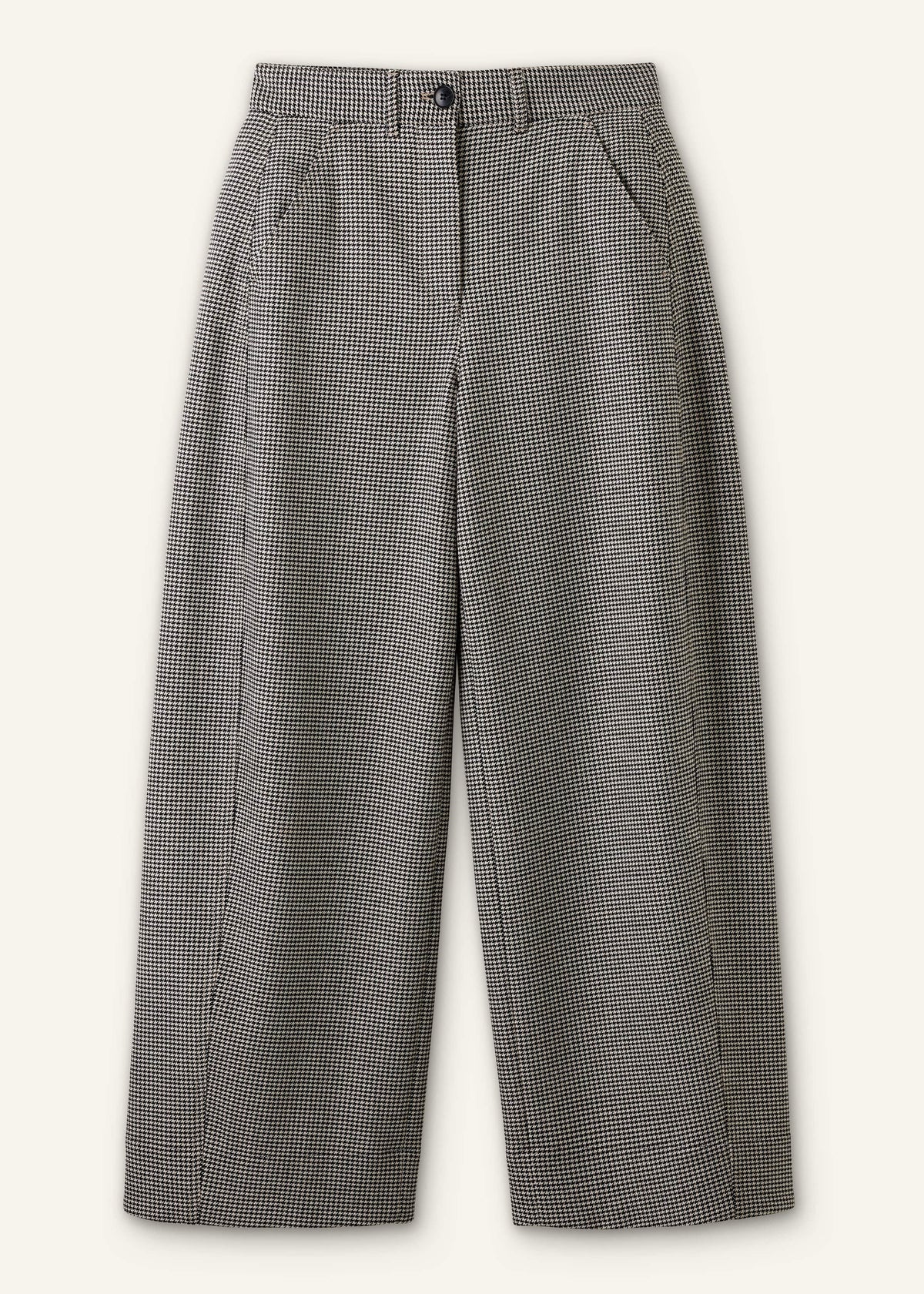 Ivory Houndstooth Extreme Tapered Pant | ME+EM Clothing