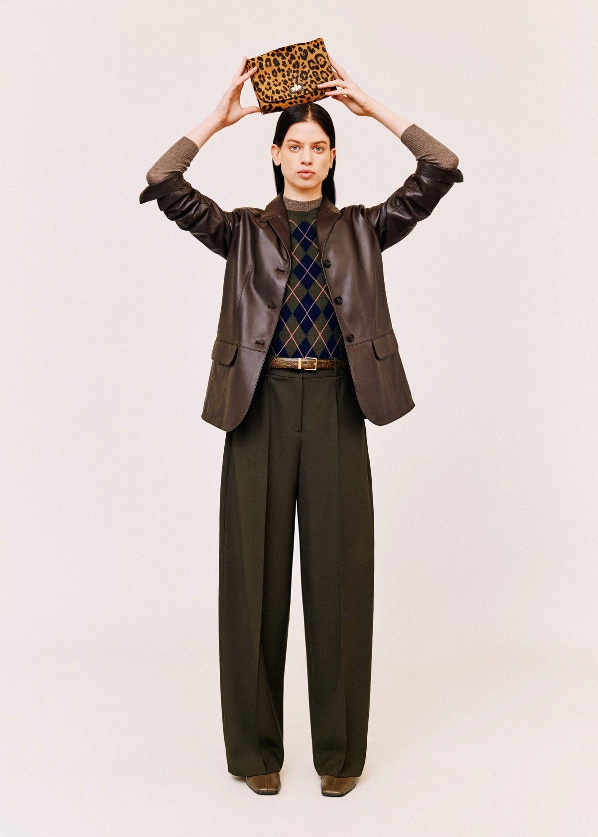 Olive Green Pintuck Tapered Pant | ME+EM Clothing