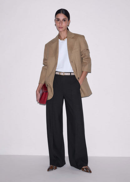 Black Pintuck Taper Pant | ME+EM Clothing