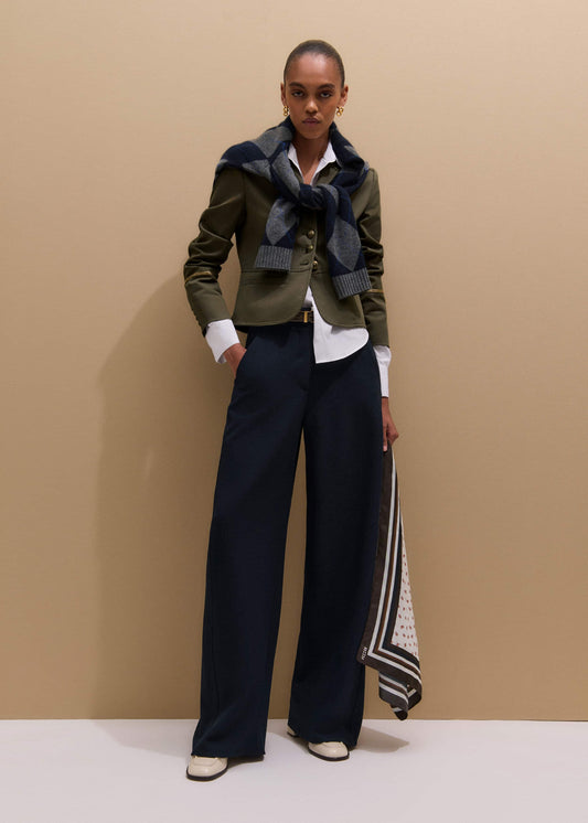 Navy Textured Extreme Tapered Pant | ME+EM Clothing