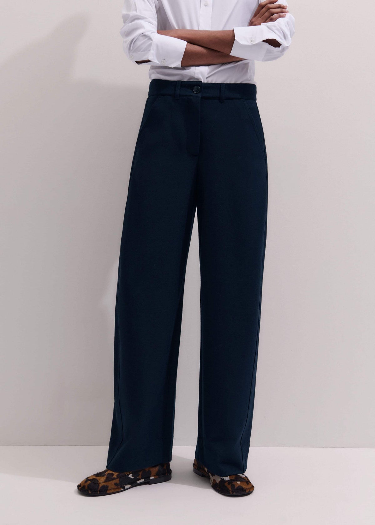 Navy Textured Extreme Tapered Pant | ME+EM Clothing