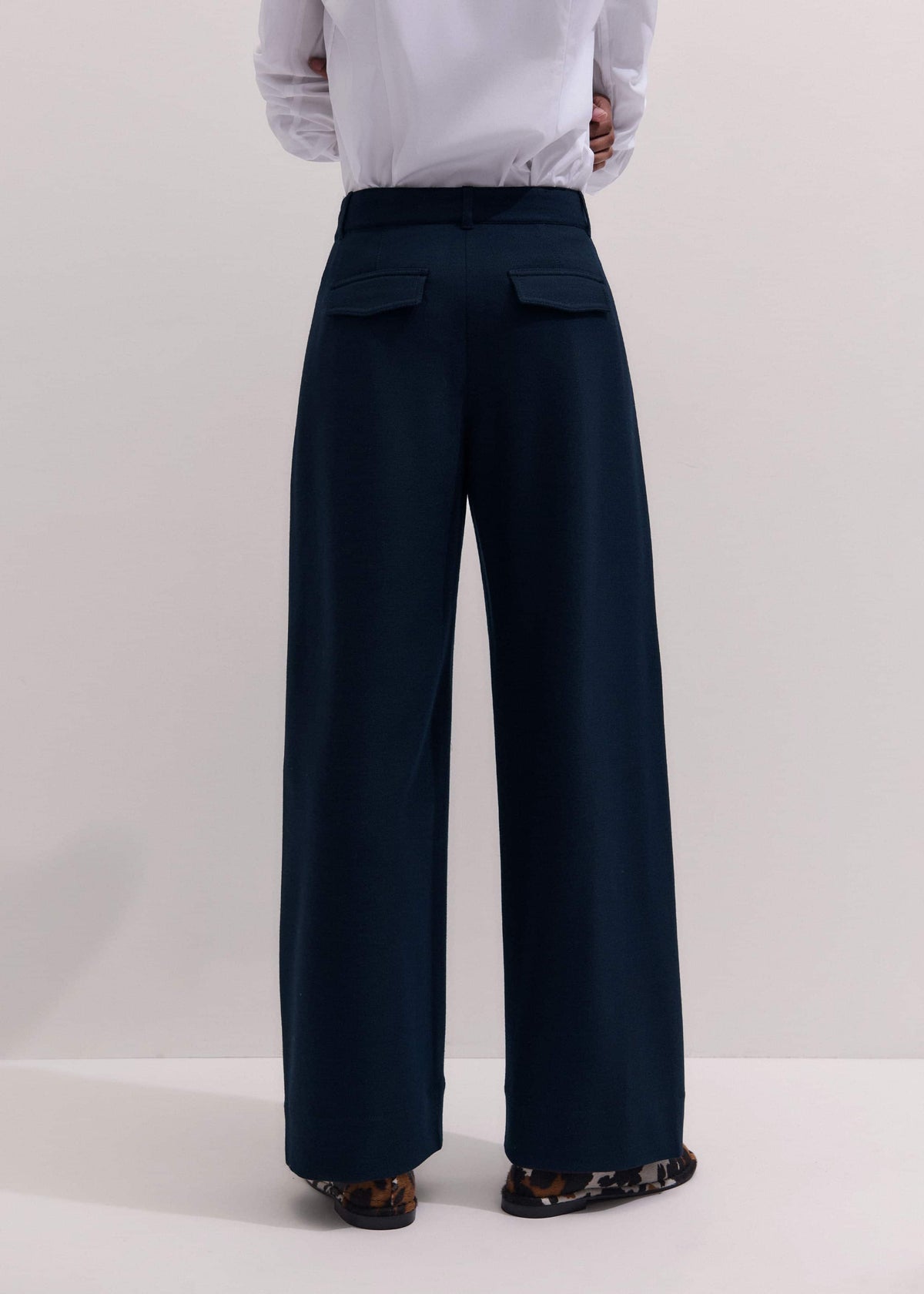 Navy Textured Extreme Tapered Pant | ME+EM Clothing