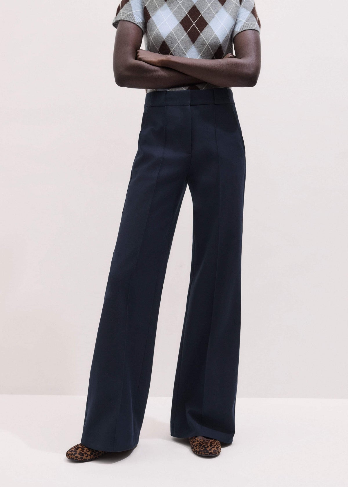 Navy Tailored Leg Elongator Pant | ME+EM Clothing