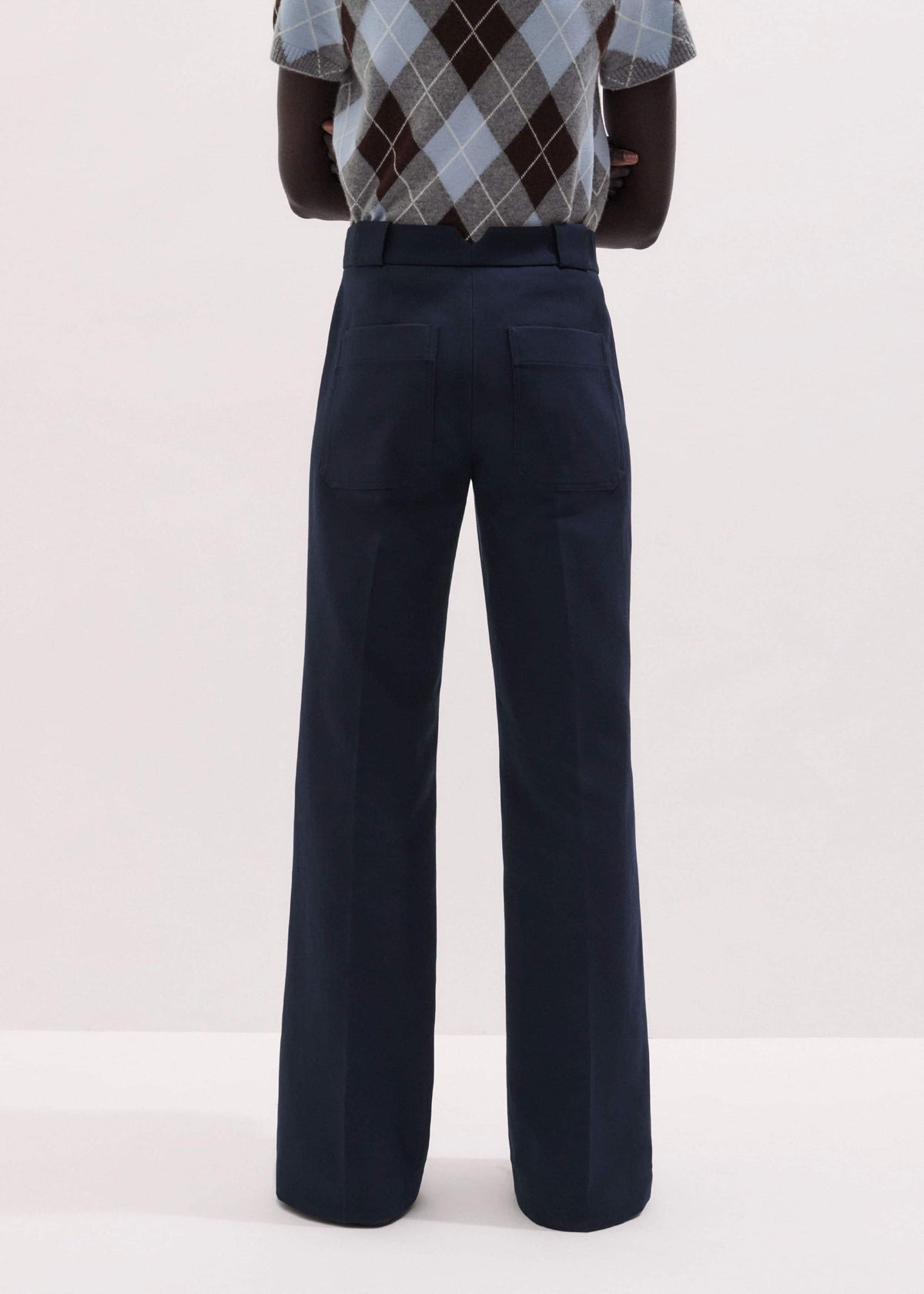 Navy Tailored Leg Elongator Pant | ME+EM Clothing