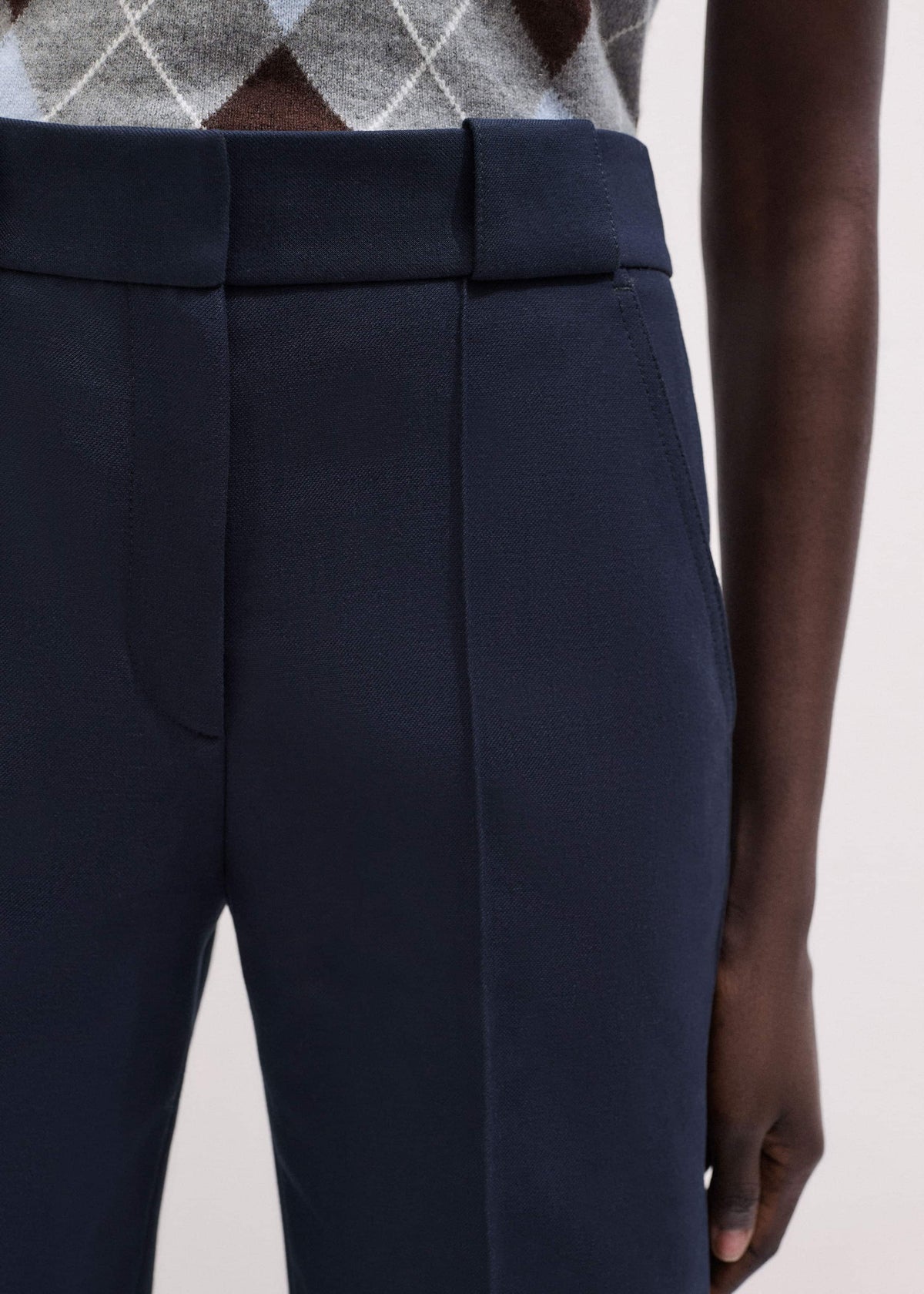 Navy Tailored Leg Elongator Pant | ME+EM Clothing