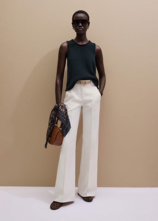 Ivory Everyday Leg Elongator Pant | ME+EM Clothing