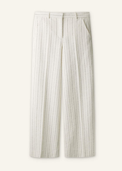 Ivory Striped Leg Elongator Pant | ME+EM Clothing