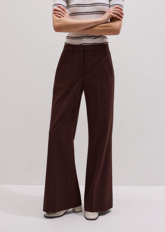 Cinnamon Pinstripe Leg Elongator Pant | ME+EM Clothing