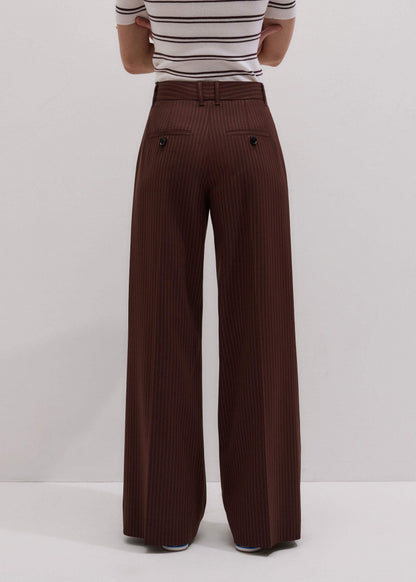 Cinnamon Pinstripe Leg Elongator Pant | ME+EM Clothing