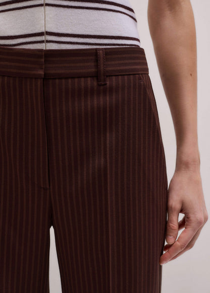 Cinnamon Pinstripe Leg Elongator Pant | ME+EM Clothing