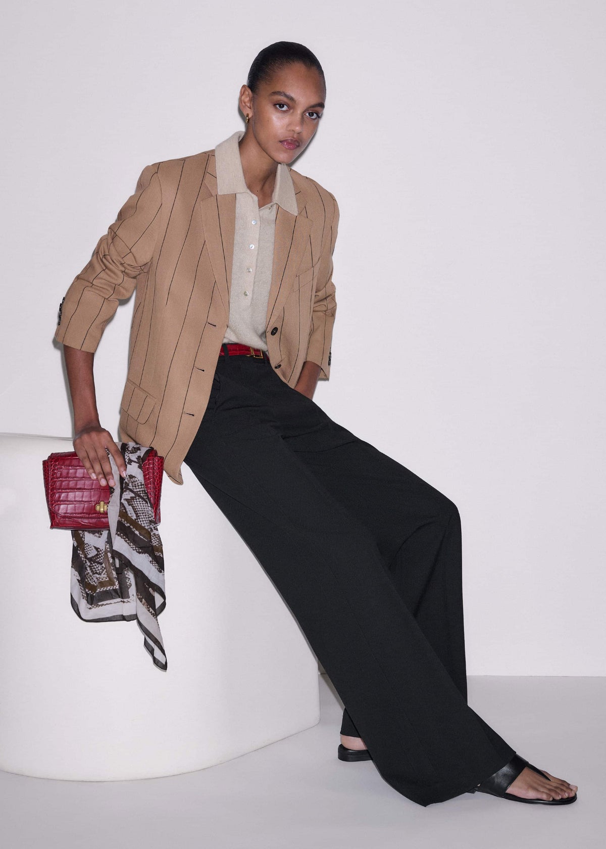 Black Tailored Leg Elongator Pant | ME+EM Clothing