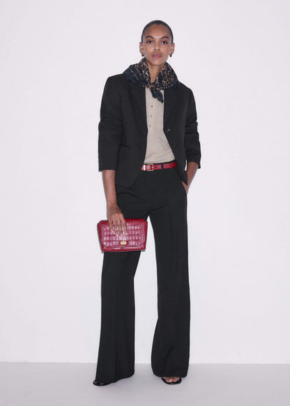 Black Tailored Leg Elongator Pant | ME+EM Clothing