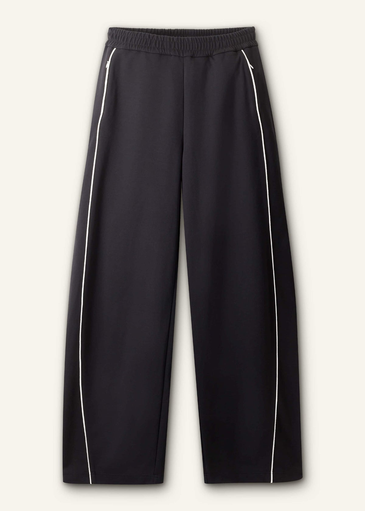 Black Wide Barrel Track Pant | ME+EM Clothing