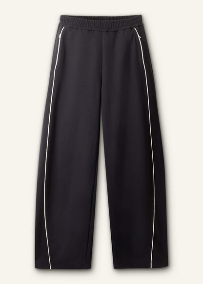 Black Wide Barrel Track Pant | ME+EM Clothing