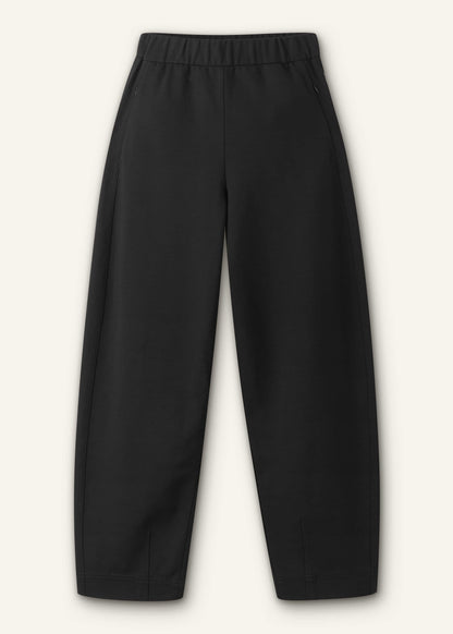 Black Luxe Travel Tailoring Barrel-Leg Pant | ME+EM Clothing
