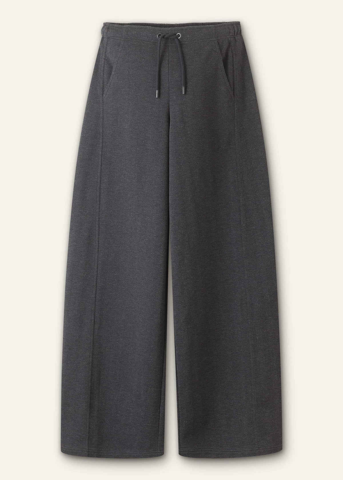 Gray Herringbone Barrel-Leg Pant | ME+EM Clothing