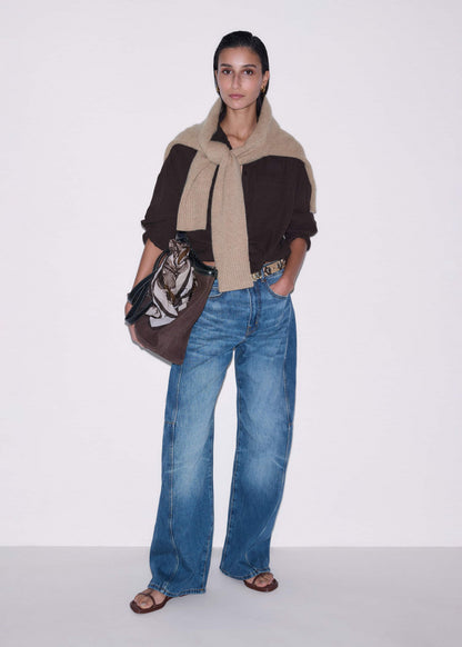 Brown Cheesecloth Relaxed Summer Shirt | ME+EM Clothing