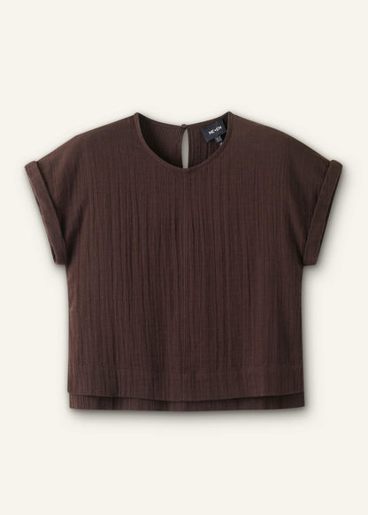 Brown Cheesecloth T-Shirt | ME+EM Clothing