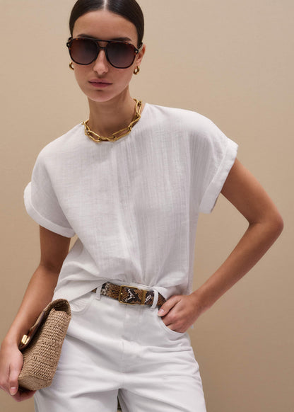 White Cheesecloth T-Shirt | ME+EM Clothing