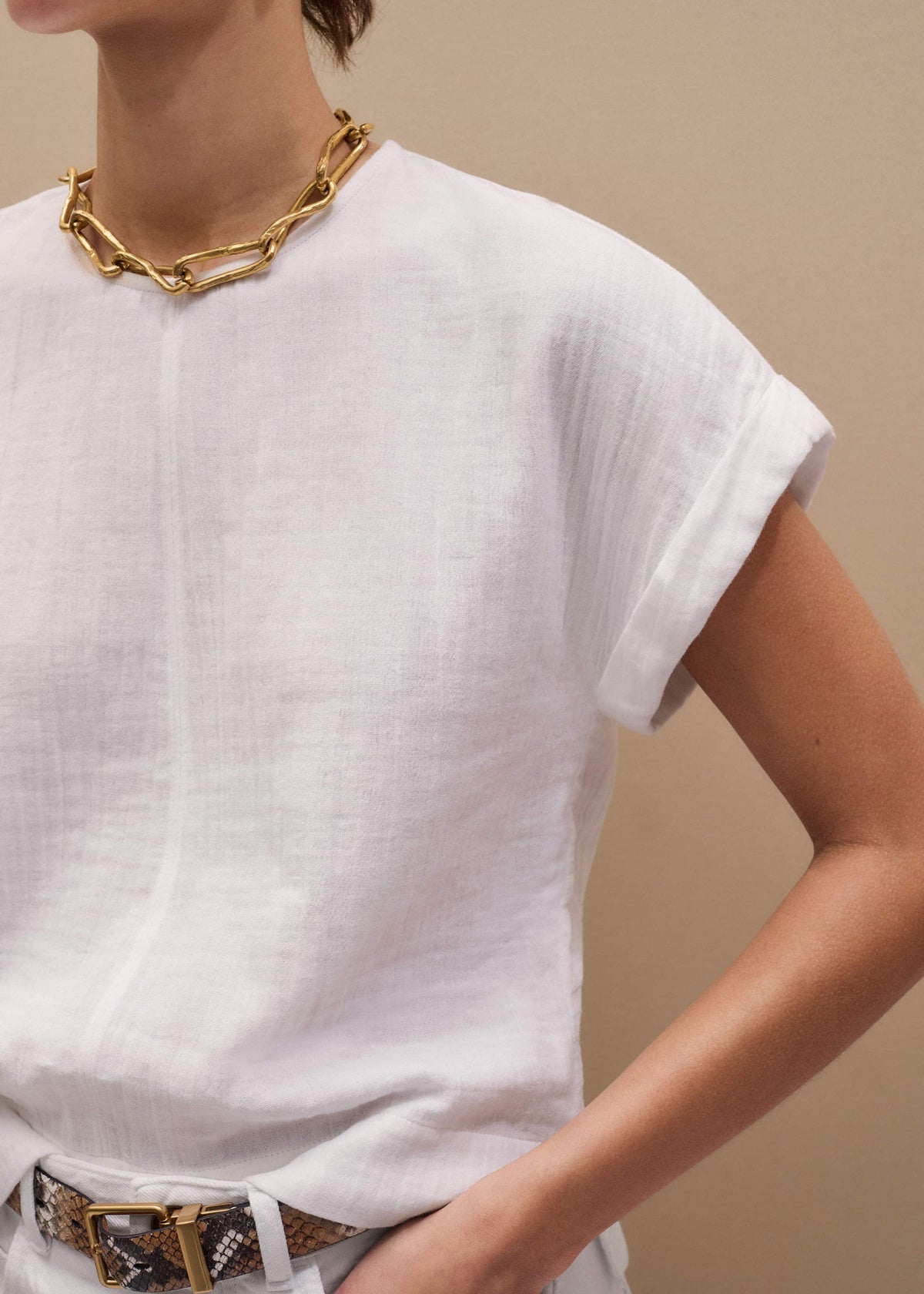 White Cheesecloth T-Shirt | ME+EM Clothing