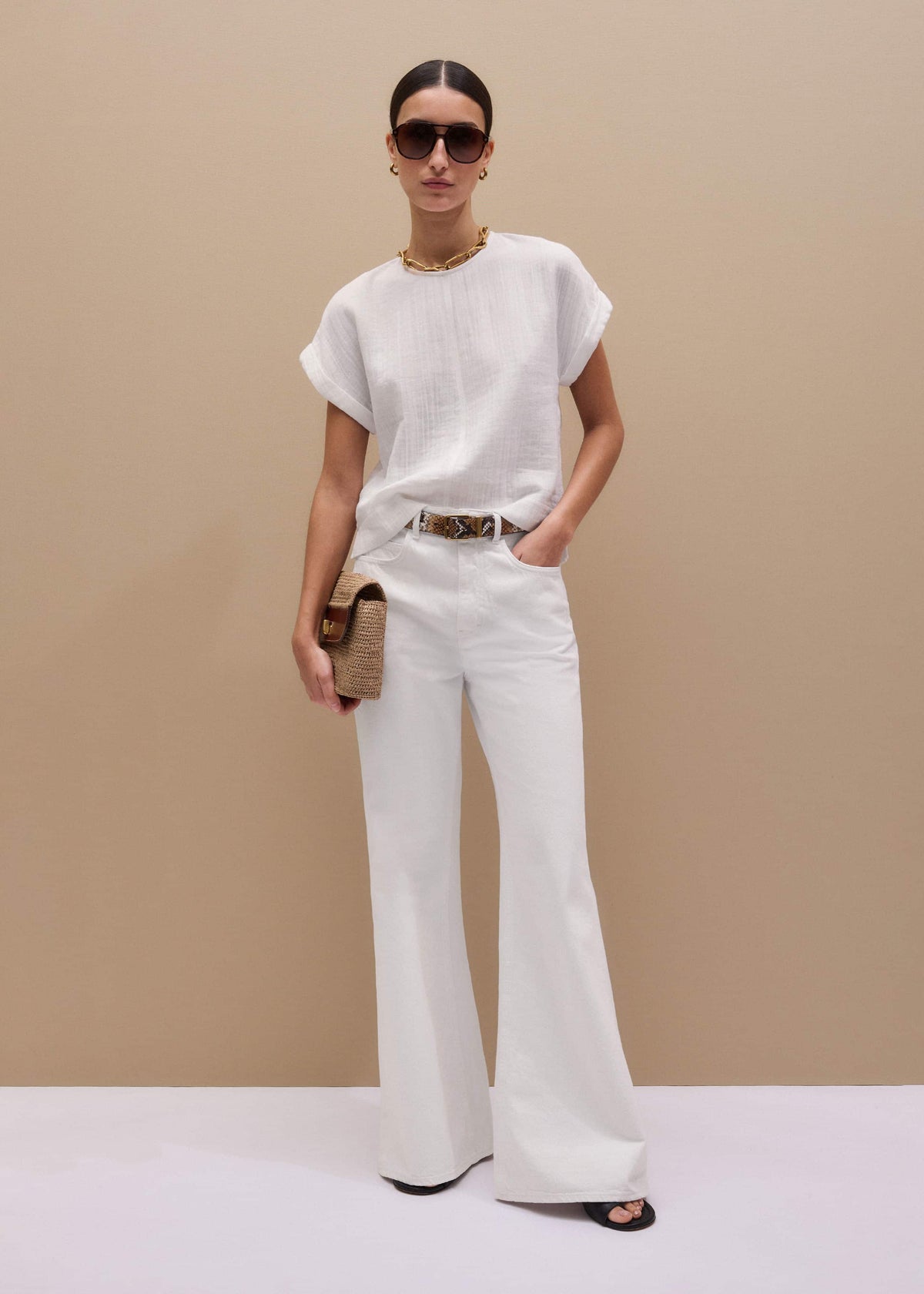 White Cheesecloth T-Shirt | ME+EM Clothing