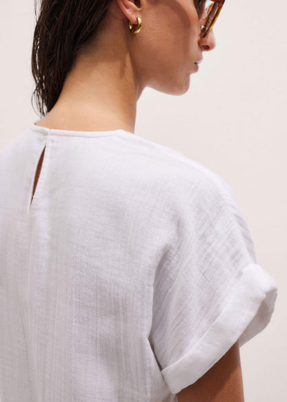 White Cheesecloth T-Shirt | ME+EM Clothing