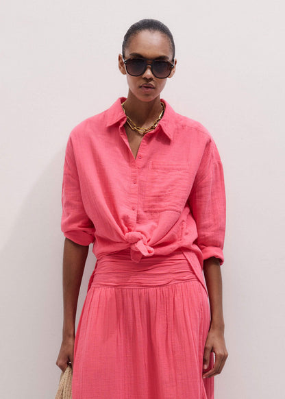 Pink Cheesecloth Relaxed Shirt | ME+EM Clothing